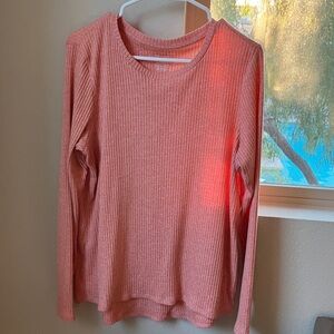 American Eagle‎ Outfitters Peachy Coral Ribbed Sweater